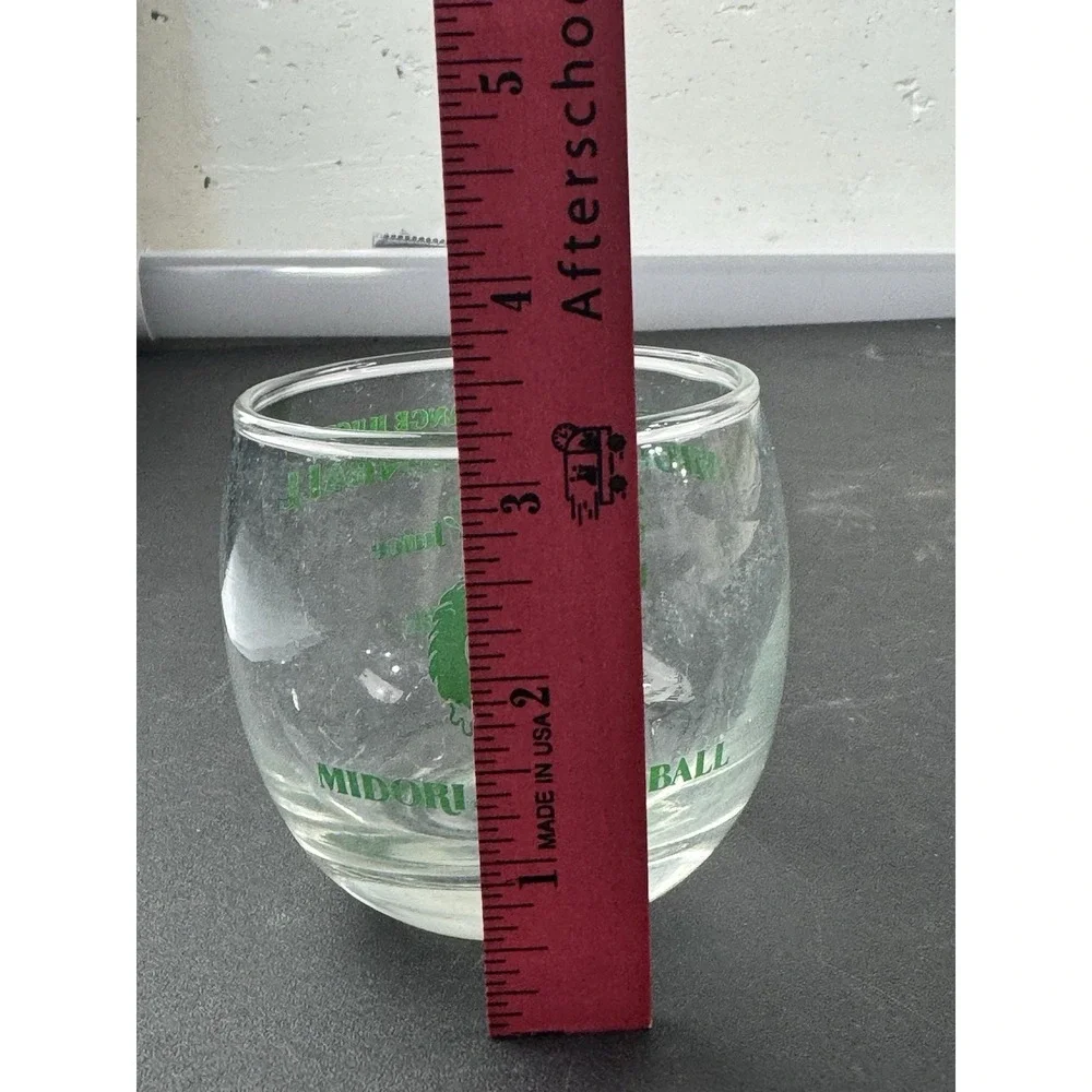 Midori Melon Ball Short‎ Cocktail Glass Collectible Bar Item